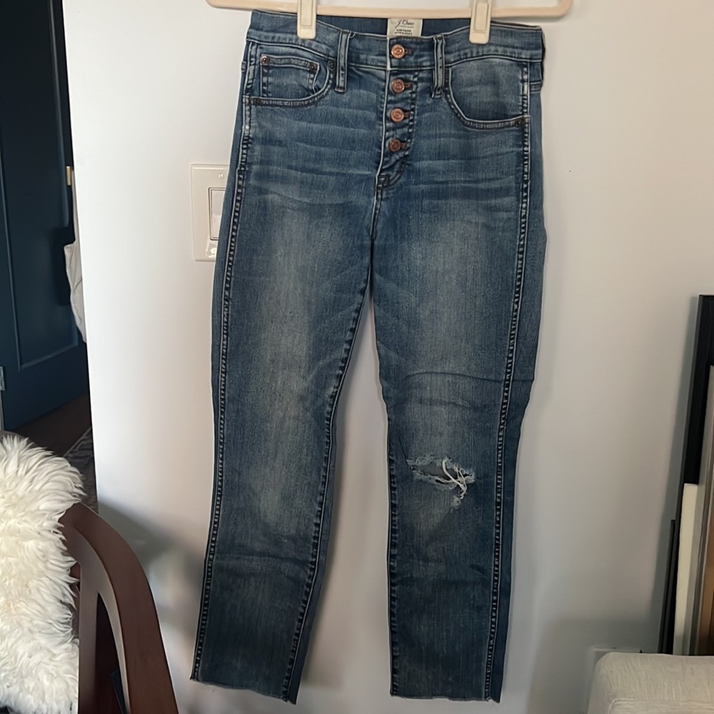 J. Crew Vintage Distressed Straight Leg